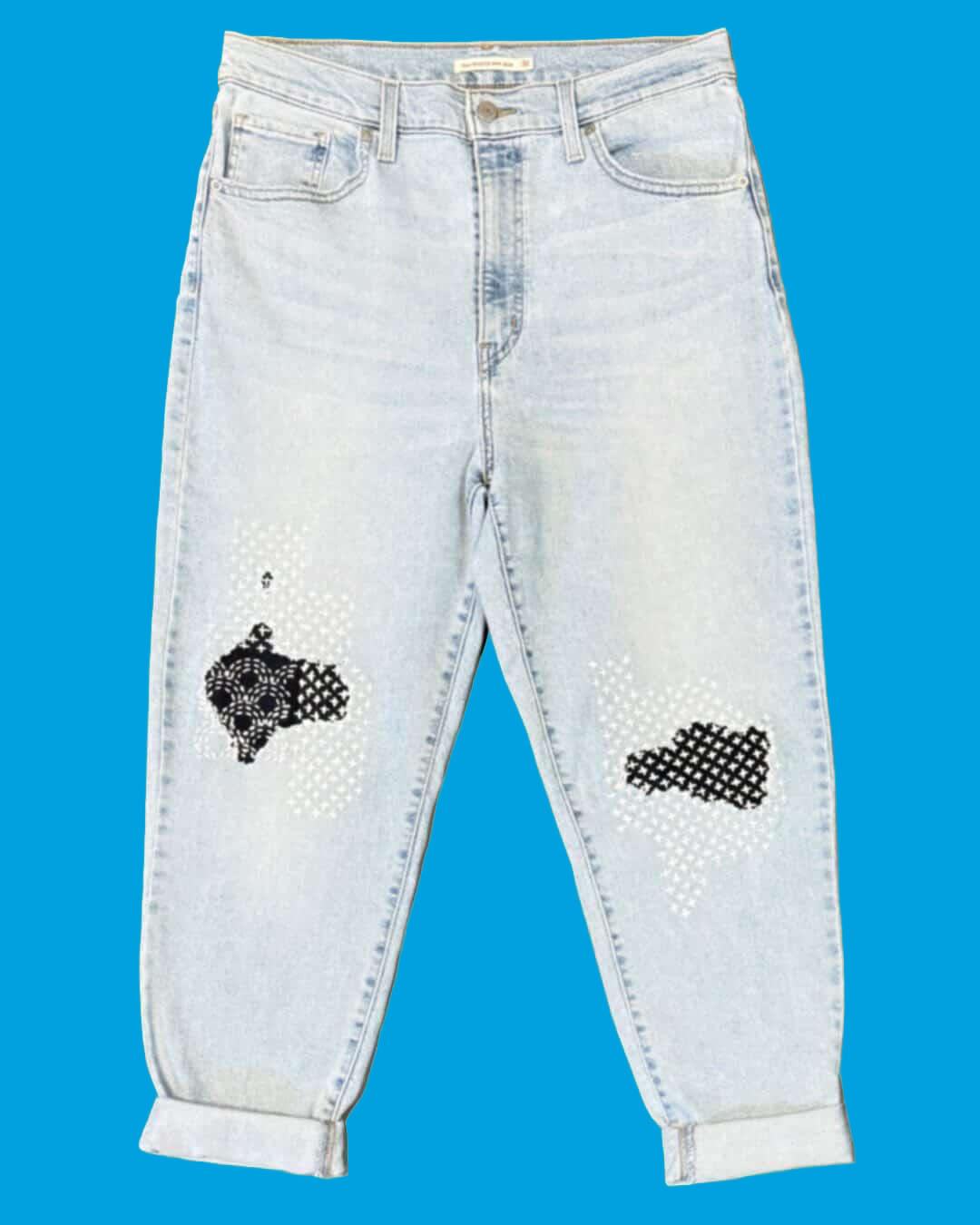 Upcycled Stonewashed Denim Pants